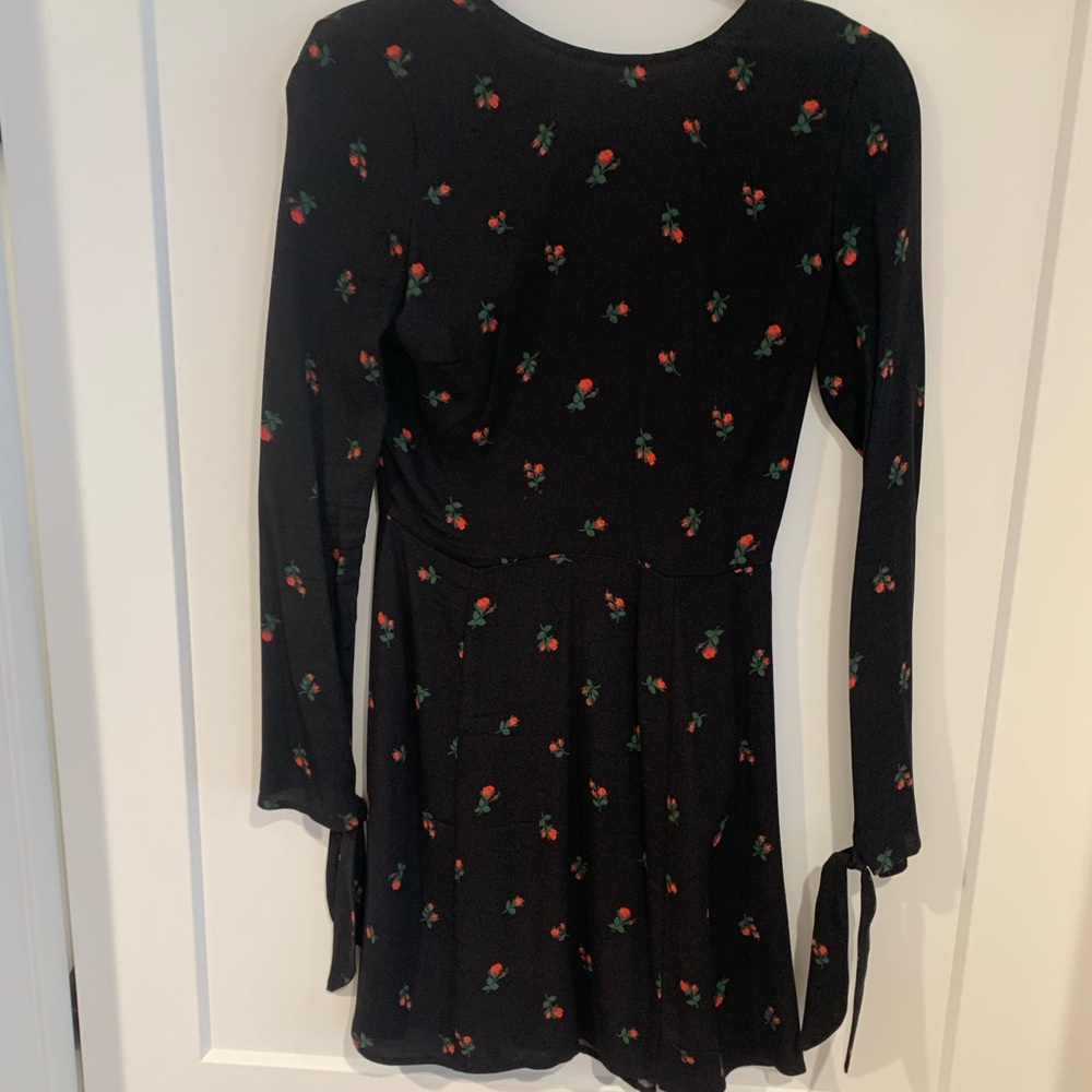 Reformation black long sleeve mini dress size 2 worn once